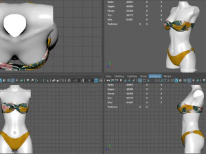 bikini 3 and hat gift 3D Model