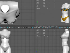 bikini 3 and hat gift Modelo 3D
