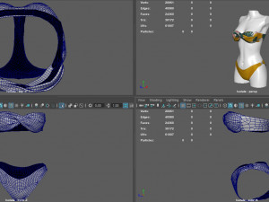 bikini 3 and hat gift Modelo 3D