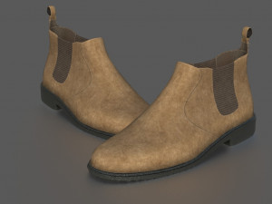 leather boots 3D 模型
