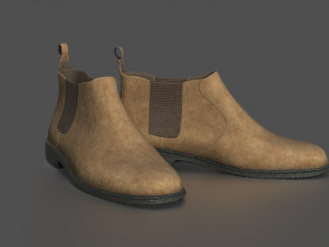leather boots 3D 模型
