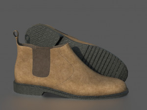 leather boots 3D 模型