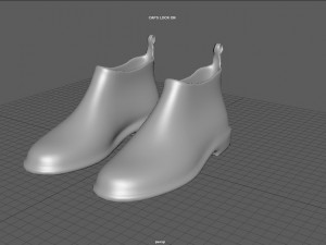 leather boots 3D 模型