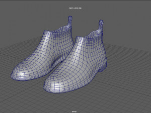 leather boots 3D 模型