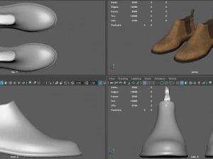 leather boots 3D Model