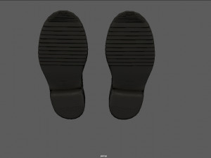 leather boots 3D 模型