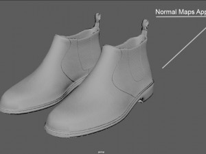 leather boots 3D 模型