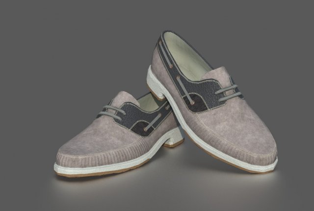 boat shoes 3D 模型 .c4d .max .obj .3ds .fbx .stl .blend 