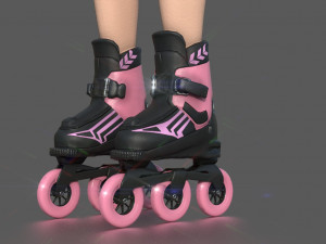 roller skater girl Modello 3D