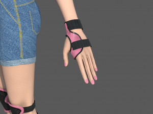 roller skater girl Modello 3D