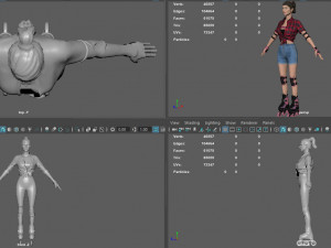 roller skater girl Modello 3D