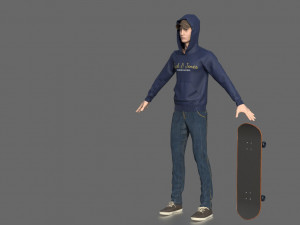 skater man 3D Model