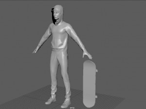 skater man 3D Model