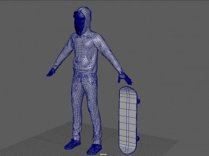 skater man 3D Model