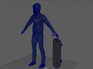 skater man 3D Model