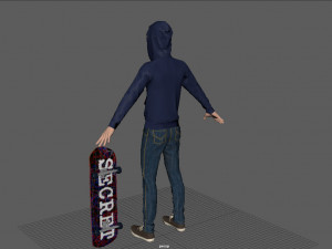 skater man 3D Model