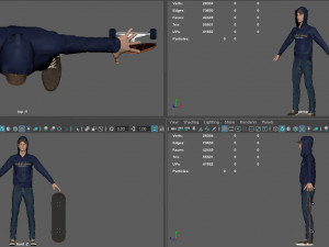 skater man 3D Model