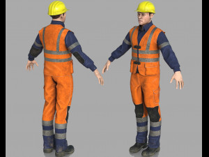 road worker Modelo 3D