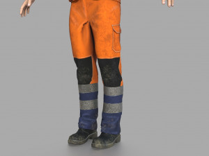 road worker Modello 3D
