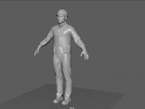 road worker Modello 3D