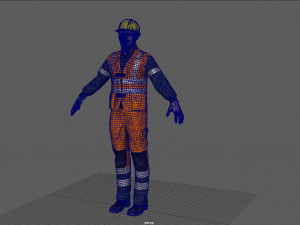 road worker Modello 3D