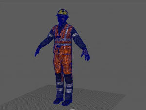trabajador de la carretera Modelo 3D