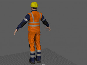 road worker Modello 3D
