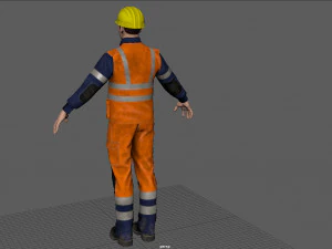 trabajador de la carretera Modelo 3D