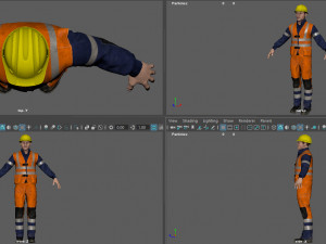 road worker Modello 3D