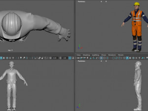 road worker Modello 3D