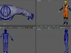 road worker Modello 3D