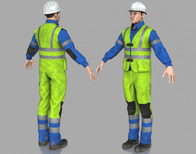 construccion worker 3D Model .c4d .max .obj .3ds .fbx .stl .blend 