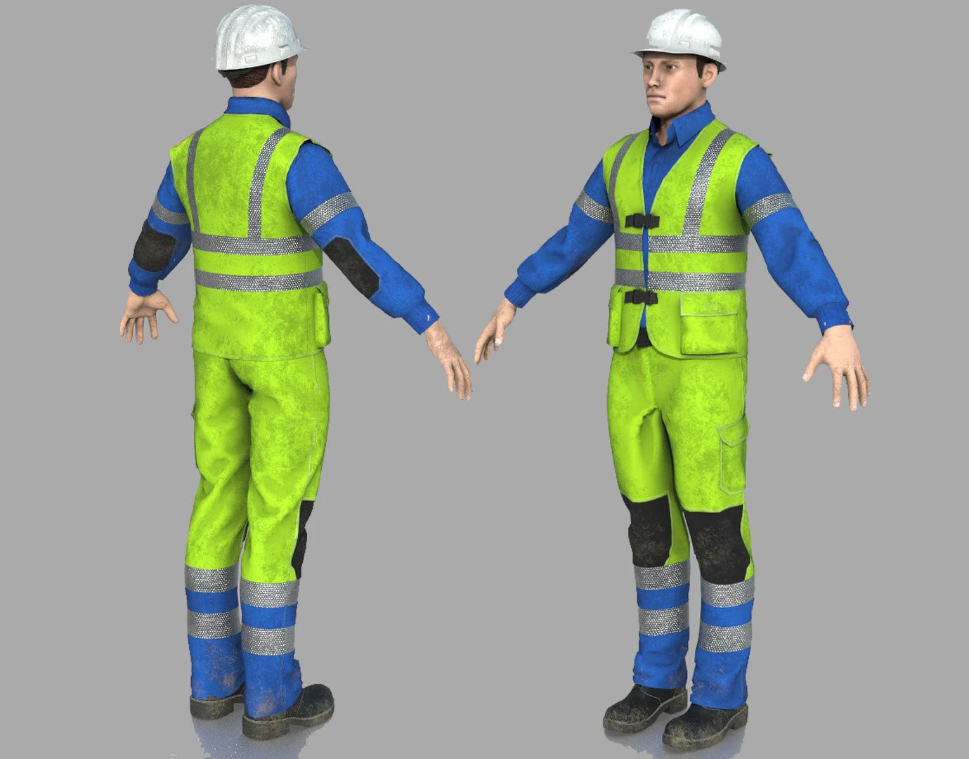 operaio edile Modello 3D .c4d .max .obj .3ds .fbx .stl .blend 