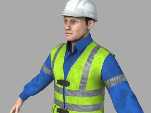 operaio edile Modello 3D