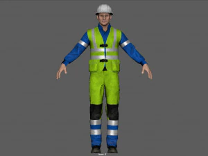 operaio edile Modello 3D