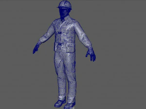 operaio edile Modello 3D