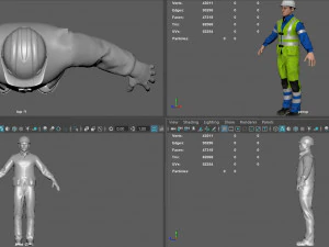 operaio edile Modello 3D