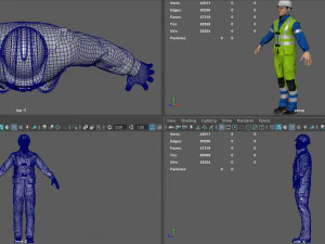 operaio edile Modello 3D