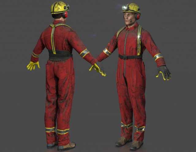 miner man Modelo 3D .c4d .max .obj .3ds .fbx .stl .blend 
