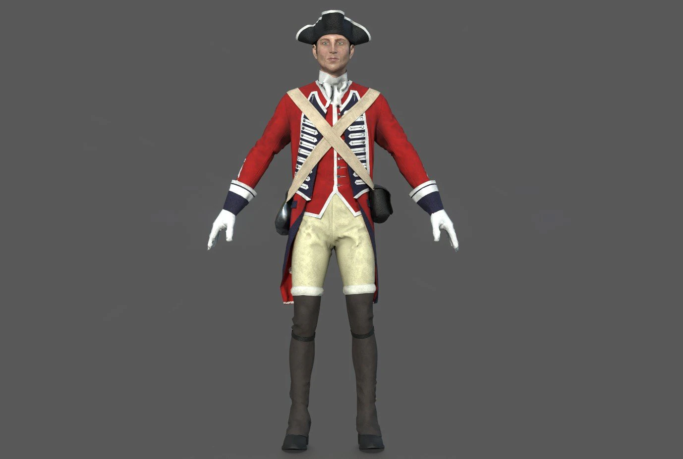 english soldier 3D Model .c4d .max .obj .3ds .fbx .stl .blend 