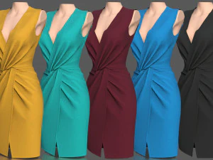 elegancka sukienka Model 3D