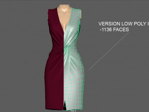 elegant dress 3Dモデル