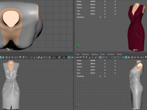 elegant dress 3Dモデル