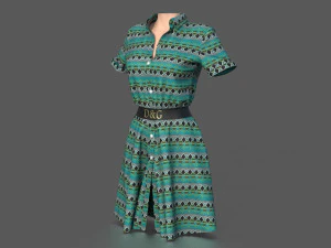 shirt dress 3D Model
