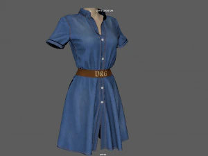shirt dress 3D Model
