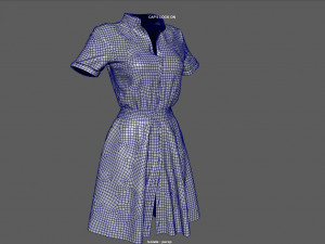 shirt dress Model 3D