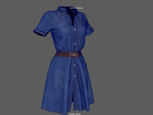 shirt dress Model 3D