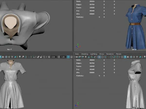 shirt dress 3D Model