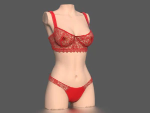 womens underwear 3D Model