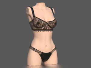 womens underwear 3D Model
